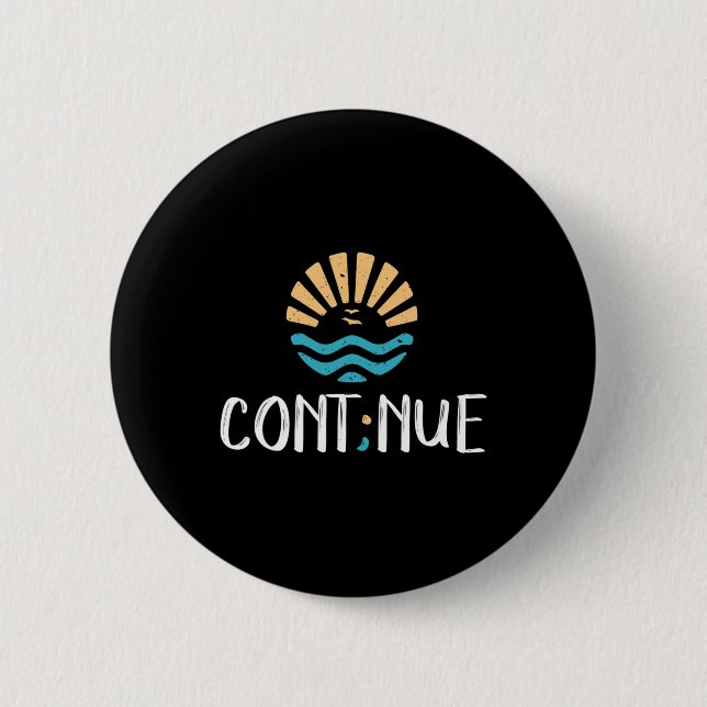 - Semicolon Mental Health Awareness Gift Button (Vorderseite)