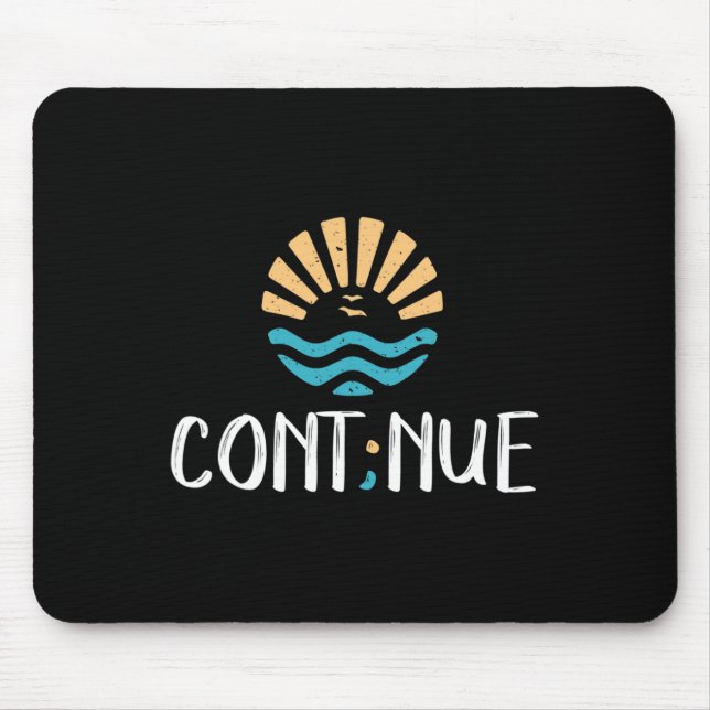 - Semicolon Mental Health Awareness Gift Mousepad (Vorne)