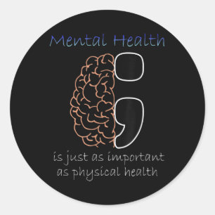 Semicolon Mental Health Awareness Mental Health Nu Runder Aufkleber