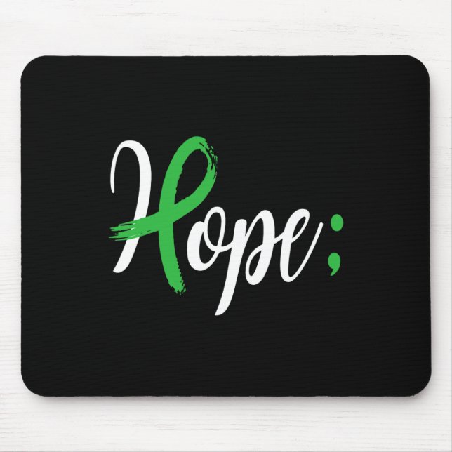 Semicolon Mental Health Awareness Monatsunterstütz Mousepad (Vorne)