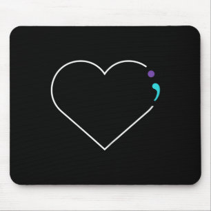 Semicolon Mental Health Awareness Mousepad