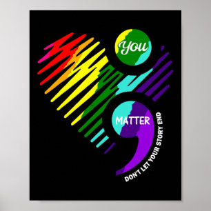 Semicolon Mental Health Awareness Poster