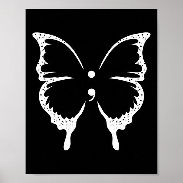 Semicolon Mental Health Awareness Poster (Vorne)