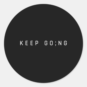 Semicolon Mental Health Awareness Runder Aufkleber