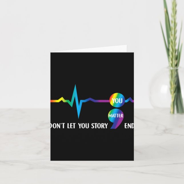 Semicolon Mental Health Awareness Suicide Preventi Karte (Vorderseite)