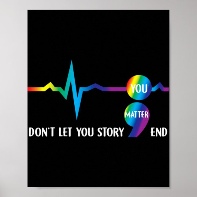 Semicolon Mental Health Awareness Suicide Preventi Poster (Vorne)