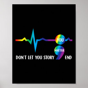 Semicolon Mental Health Awareness Suicide Preventi Poster
