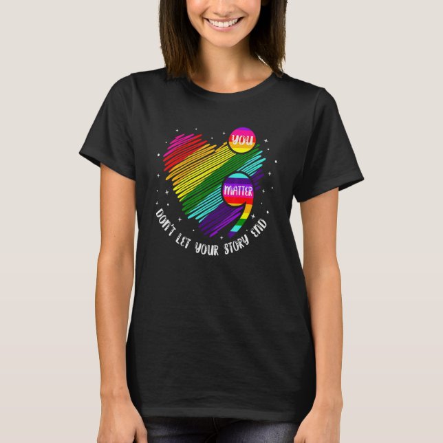Semicolon Mental Health Awareness T-Shirt (Vorderseite)