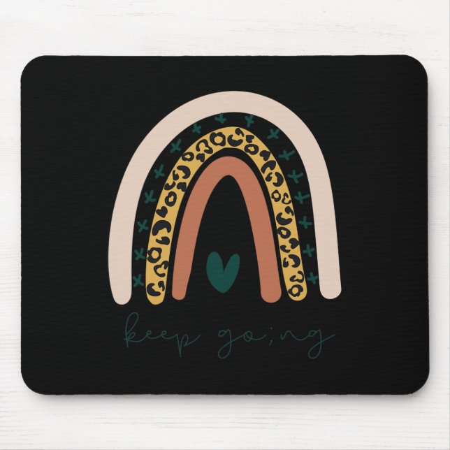 Semicolon Mental Health Behalte Boho Trendy Cut Mousepad (Vorne)