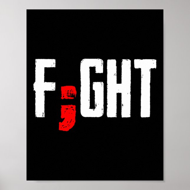 Semicolon Mental Health Support Suicide Surv Poster (Vorne)