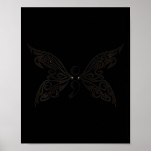 Semicolon Project Mental Health Awareness Butterfl Poster