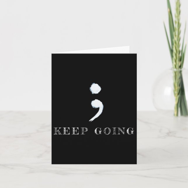 Semicolon Project Mental Health Awareness Karte (Vorderseite)