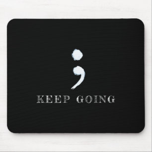 Semicolon Project Mental Health Awareness Mousepad