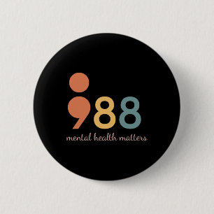 Semicolon Psychische Probleme Suizid Prävention Button