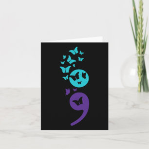 Semicolon Suicide Awareness Mental Health Karte