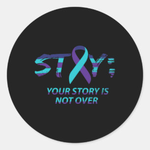 Semicolon Suicide Awareness Mental Health Runder Aufkleber