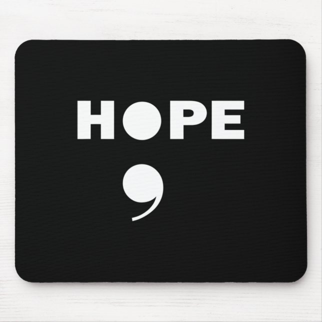 Semicolon Suicide Bewusstsein für eine psychische  Mousepad (Vorne)