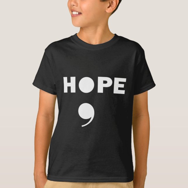 Semicolon Suicide Bewusstsein für eine psychische  T-Shirt (Vorderseite)