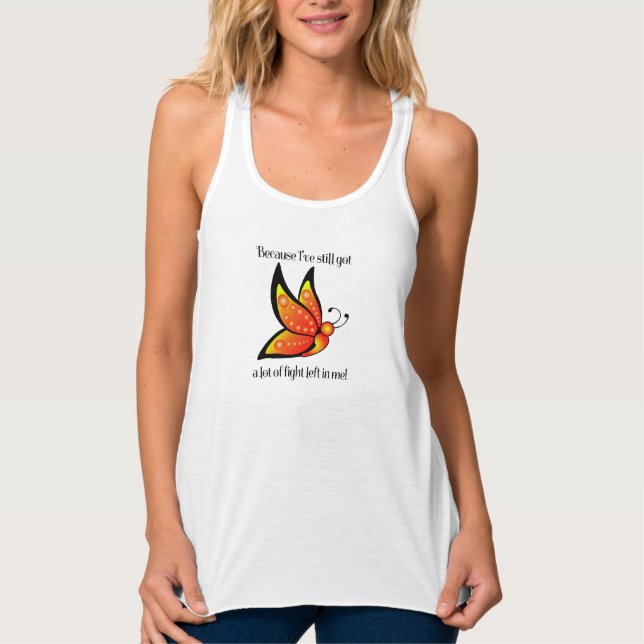 Semicolon Suicide/Depression Awareness Butterfly Tank Top (Vorderseite)