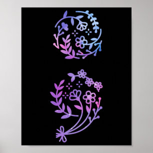 Semicolon Suicide Prevention Awareness Blume Aquam Poster