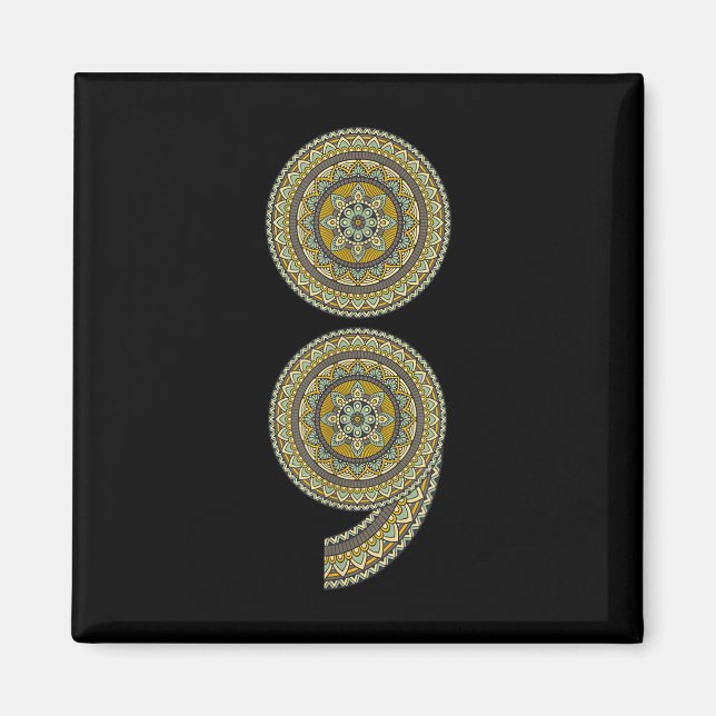 Semicolon Suicide Prevention Awareness Gift Magnet (Vorne)