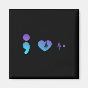 Semicolon Suicide Prevention Awareness Magnet