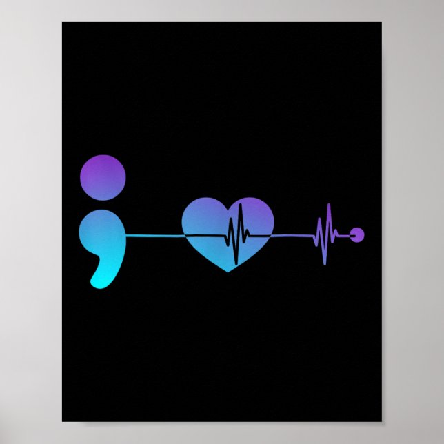 Semicolon Suicide Prevention Awareness Poster (Vorne)