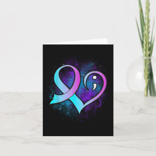 Semicolon Suizidprävention Shirt Psychische Gesund Karte