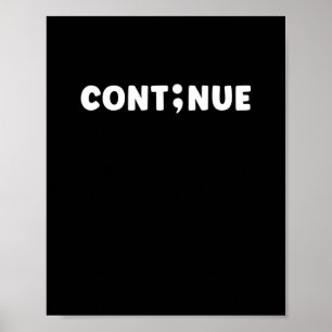 Semicolon Suizidpräventionstag Poster