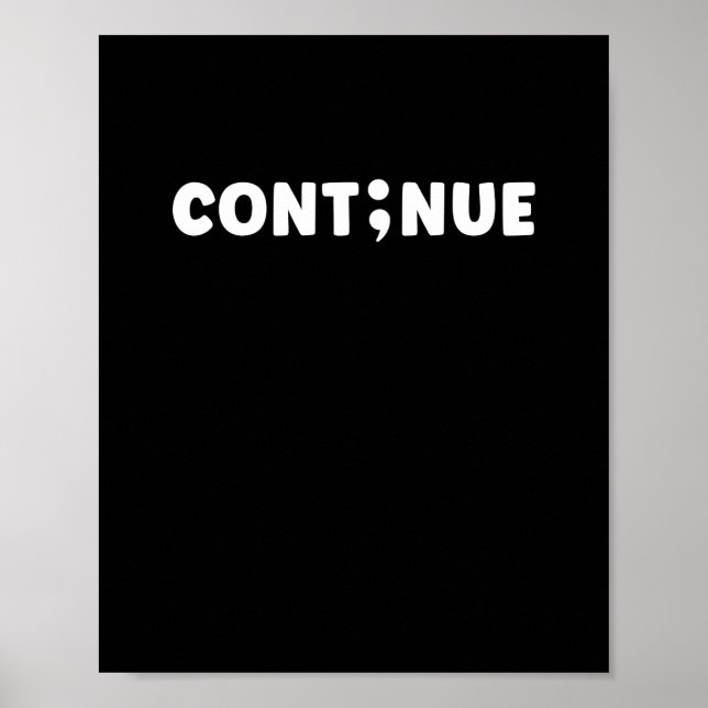 Semicolon Suizidpräventionstag Poster (Vorne)