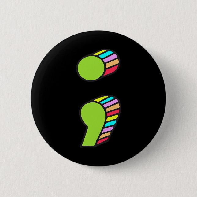 Semicolon T Button (Vorderseite)