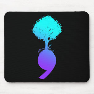Semicolon Tree Suicide Prevention Awareness Mousepad