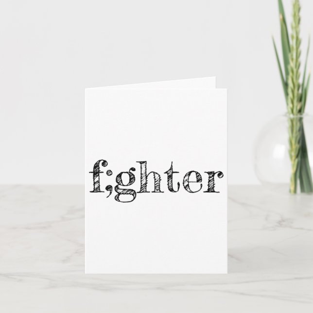 Semicolon unterstützt Depression Awareness Karte (Vorderseite)