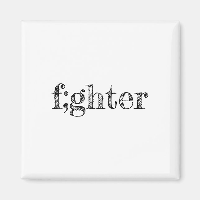 Semicolon unterstützt Depression Awareness Magnet (Vorne)