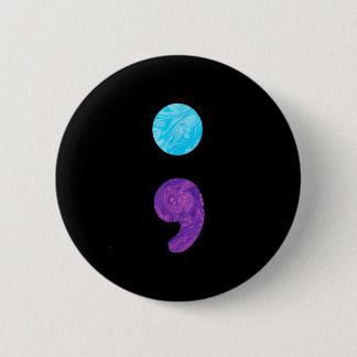 Semikolon-Depressionspräventions-Wochenbewusstsein Button