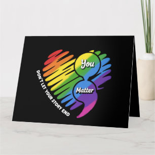 Semikolon LGBTQ Suizidprävention Psychische Gesund Karte