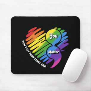 Semikolon LGBTQ Suizidprävention Psychische Gesund Mousepad
