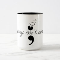 Semikolon - meine Geschichte Zwei-Ton Kaffee-Tasse