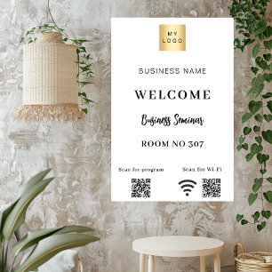 Seminarraum WLAN für Business-Logos mit QR-Code Poster