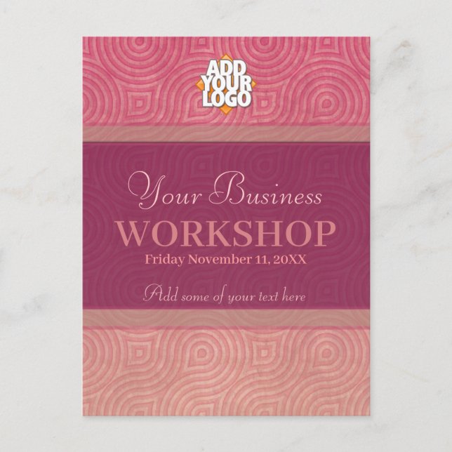 Seminarworkshop-Einladungsvorlage Einladungspostkarte (Vorderseite)