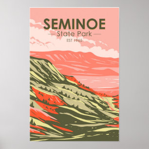 Seminoe Staat Park Wyoming Vintag Poster