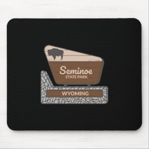 Seminoe State Park Wyoming Willkommensschild Urlau Mousepad
