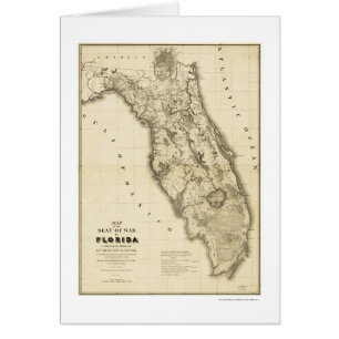 Seminole-Kriegs-Florida-Karte 1839