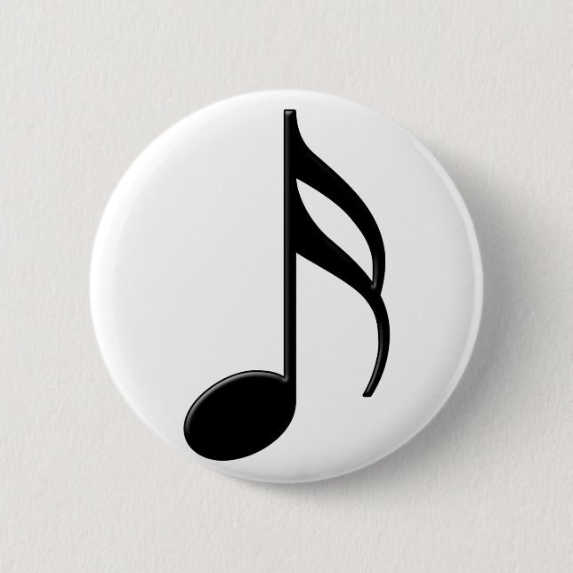 Semiquaver - sechzehnte Anmerkungs-Musik-Symbol Button (Vorderseite)