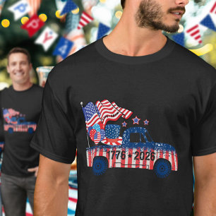 Semiquincentennial 1776 bis 2026 Pick-up-Truck-Fla T-Shirt