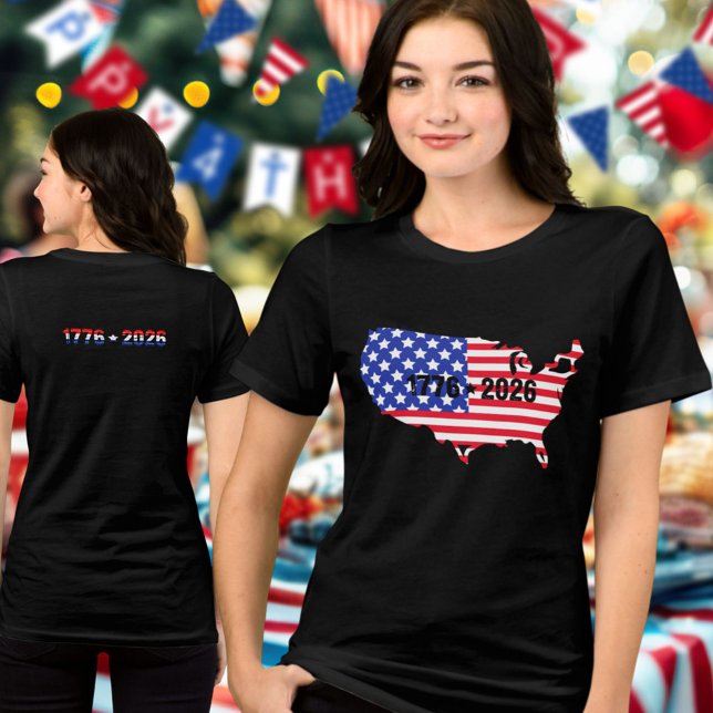 Semiquincentennial 1776 to 2026 USA Flag Tri-Blend Shirt (Von Creator hochgeladen)