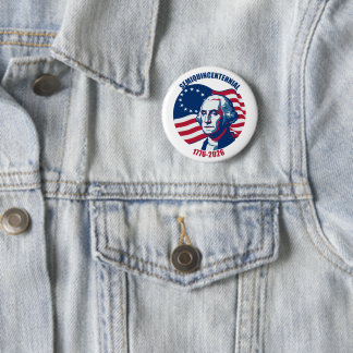 Semiquincentennial George Washington Knopf Button