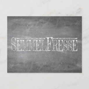 Semmelfresse - weiß feiertagspostkarte