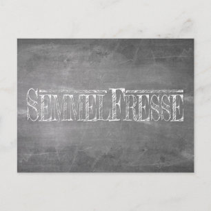 Semmelfresse - weiß feiertagspostkarte