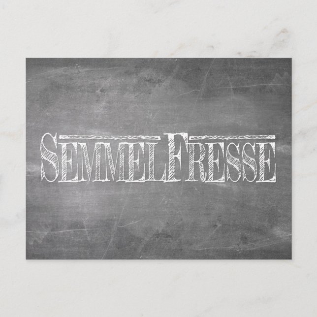 Semmelfresse - weiß feiertagspostkarte (Vorderseite)